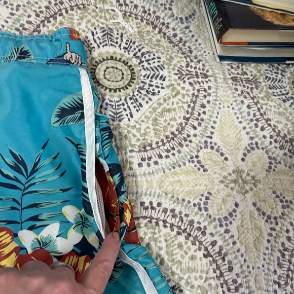 Superman Floral Blue Board Shorts - Picture 6 of 9